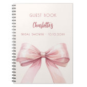 Gästebuch Brautparty rosa Bugcreme beige Notizblock (Vorderseite)