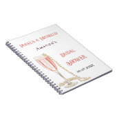 Gästebuch Brautparty Rosa Perlen Prosecco Notizblock (Rechte Seite)