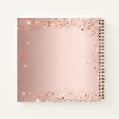 Gästebuch Brautparty Rose Gold Foto Herz Notizblock (Rückseite)