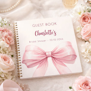 Gästebuch Brautparty rot Rosa Bug Creme Notizblock