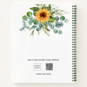 Gästebuch Brautparty sunbluts eucalyptus Notizblock (Rückseite)