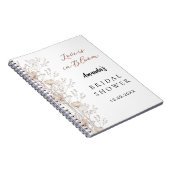 Gästebuch Brautparty Wildblumen beige Creme Notizblock (Rechte Seite)