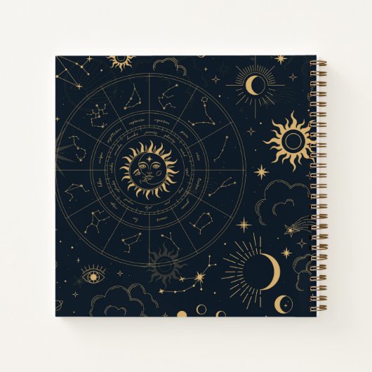 Gästebuch "Celestitic Mystical Elements Starsigns" Notizblock (Rückseite)