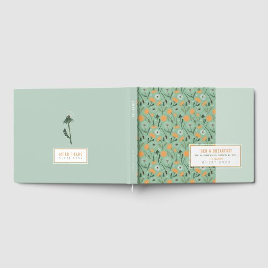 Gästebuch Dandelion Orange Floral (Voll)