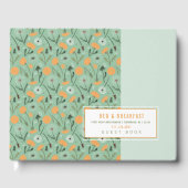 Gästebuch Dandelion Orange Floral (Vorderseite)