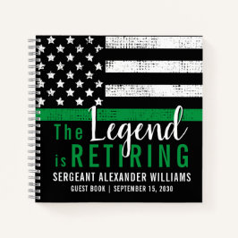 Gästebuch der Armee unter grüner Flagge für das Mi Notizblock