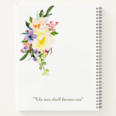 Gästebuch des Herbstfloral Wreath-Brautparty Notizblock (Rückseite)