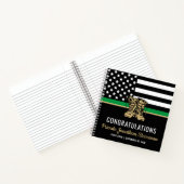 Gästebuch des militärischen Abschlusses Green Flag Notizblock (Innenseite)