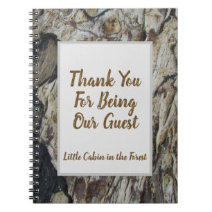 Gästebuch Driftwood Gran Foto Rustic Woodgrain Notizblock