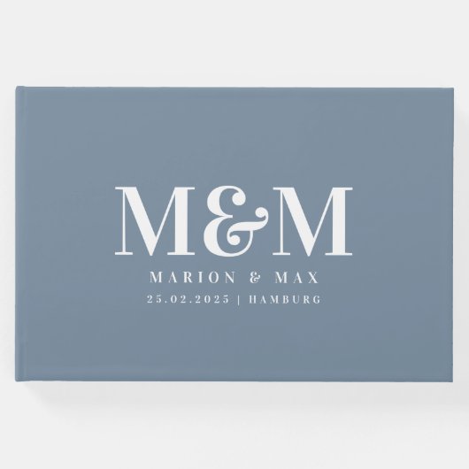 Gästebuch Dusty Blue 01 (Vorderseite)