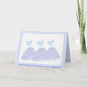 Gästebuch Einladung mit blauen Kleider (Rückseite)