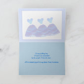 Gästebuch Einladung mit blauen Kleider (Innenseite)