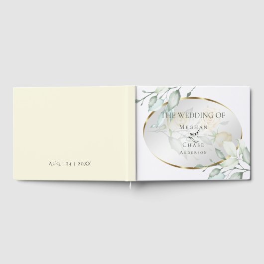 Gästebuch | Elegant Blassgelbe Rose (Voll)