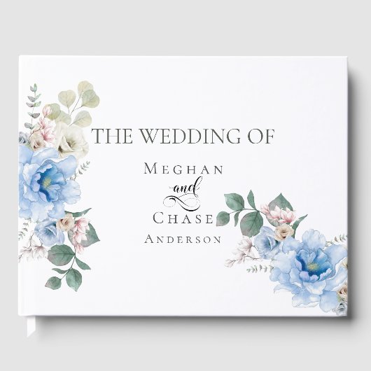 Gästebuch | Elegante tropische Blumen (Vorderseite)