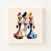 Gästebuch Elegantes Dressing Girls Brautparty Notizblock (Rückseite)