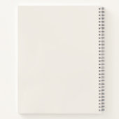 Gästebuch elfenbein taupe Monogramm Geburtstag Notizblock (Rückseite)