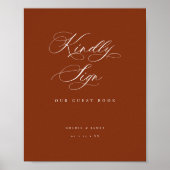 Gästebuch-Empfang-Event-Table-Plakat Poster (Vorne)