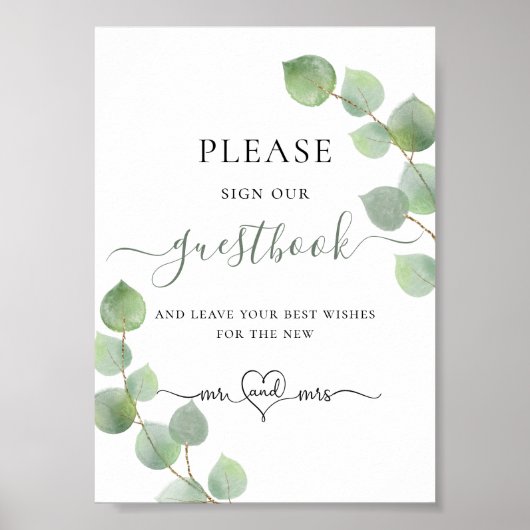 Gästebuch Eukalyptus grün (Vorne)