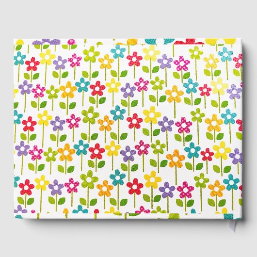 Gästebuch Farbiges Blume Design (Rückseite)