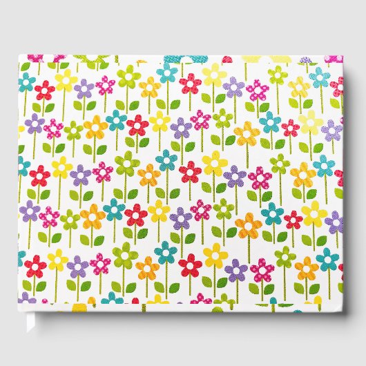 Gästebuch Farbiges Blume Design (Vorderseite)
