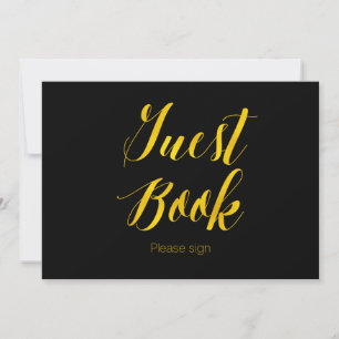 "Gästebuch" Faux Goldfolie Chic Hochzeitsschild Einladung