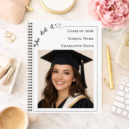 Gästebuch Foto Sie hats geschafft Abschlussfeier Notizblock