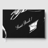 Gästebuch für abstrakte Schwarz-Weiß-Musik (Vorderseite)