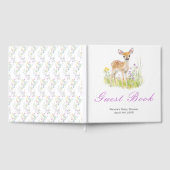 Gästebuch für Baby Shower mit Frühlingshirsch (Voll)