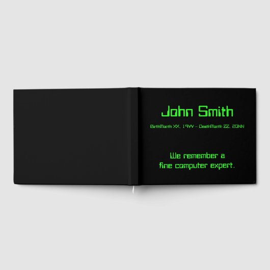 Gästebuch für Erinnerungen von Computerexperten (Voll)