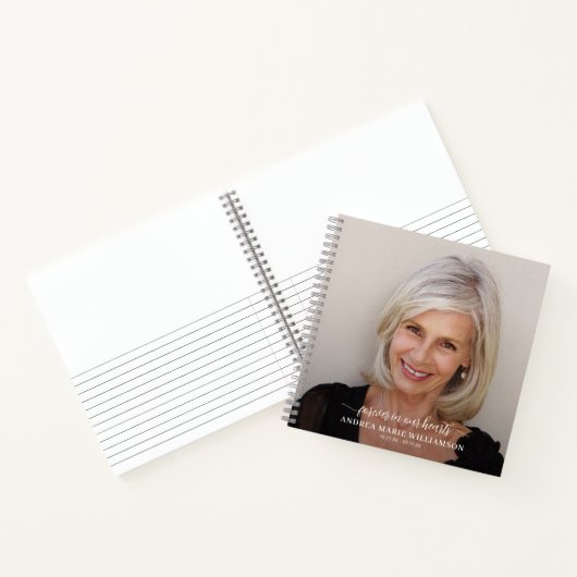 Gästebuch für Gedenkfeier oder Beerdigung des Foto Notizblock (Innenseite)