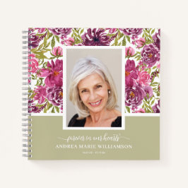 Gästebuch für Gedenkfeier oder Beerdigung des Foto Notizblock