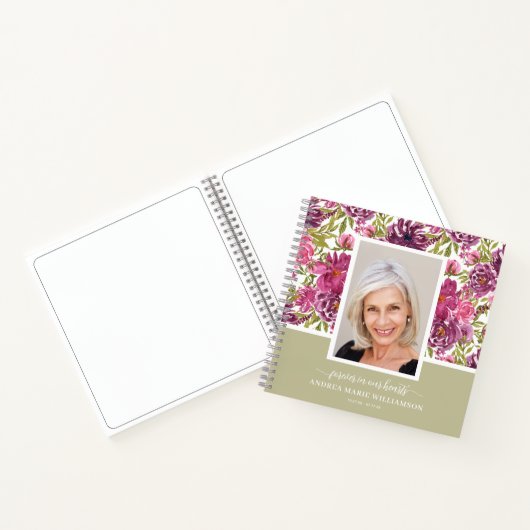 Gästebuch für Gedenkfeier oder Beerdigung des Foto Notizblock (Innenseite)