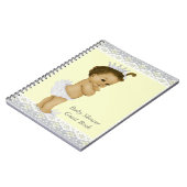 Gästebuch für Gelb und Grau Baby Notizblock (Linke Seite)