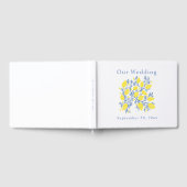 Gästebuch für hellblaue und gelbe Zitronenweine (Voll)