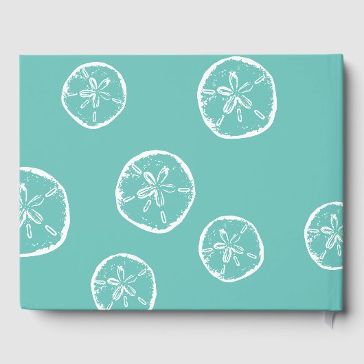 Gästebuch für Hochzeiten am Strand mit Sand-Dollar (Rückseite)