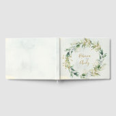 Gästebuch für Hochzeiten in Grün und Gold (Voll)