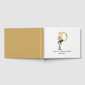 Gästebuch für Hochzeiten mit Monogram, floral, rus (Voll)