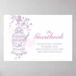 Gästebuch für Hochzeitsgäste - Liebesrosa
