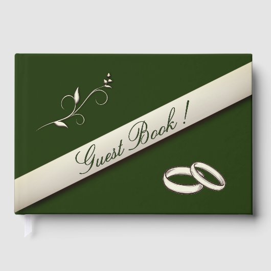 Gästebuch für Hunter Green Wedding (Vorderseite)