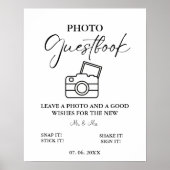 Gästebuch für Minimalistisches Foto, Foto-Zeichen (Vorne)