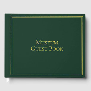 Gästebuch für Museen in Grün und Gold - Besucheran
