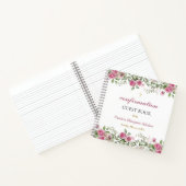 Gästebuch für Rosa und Gold Floral Notizblock (Innenseite)