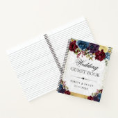 Gästebuch für Rote und Navy Winter Blume Notizblock (Innenseite)