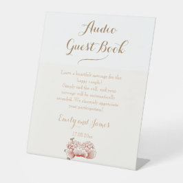 Gästebuch für Vintage Blumenzitze Sockelschild