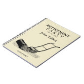 Gästebuch für Vintage Rasenmäher im Party Retireme Notizblock (Linke Seite)