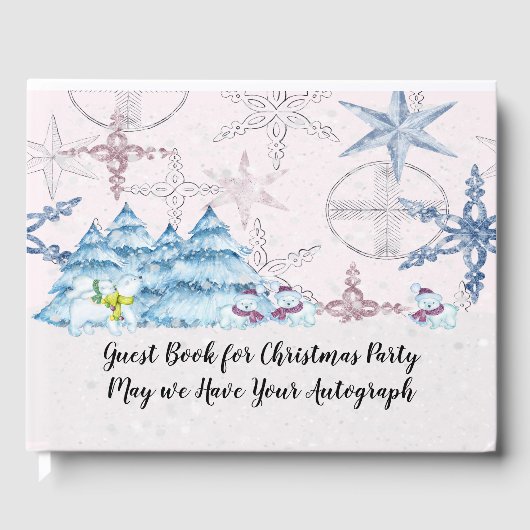 Gästebuch für Weihnachten Party mit Snowmen (Vorderseite)