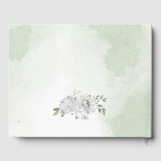 Gästebuch für weiße Blume (Rückseite)