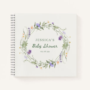 Gästebuch für Wildflower-Baby-Party Notizblock