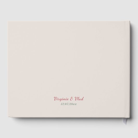 Gästebuch für Wreath und Hochzeit im Herbst (Rückseite)