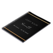 Gästebuch Geburtshaus schwarzes Gold minimalistisc Notizblock (Linke Seite)